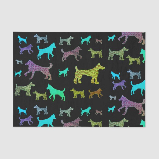 Colourful Dogs Tissue Paper (Front)
