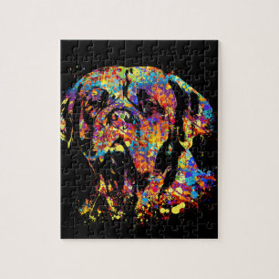 Colourful Dogue de Bordeaux Jigsaw Puzzle