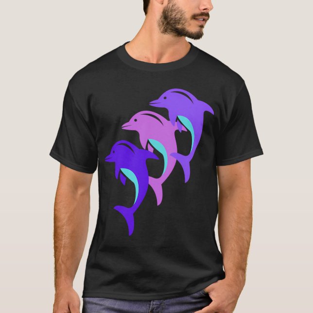 colourful Dolphin-Awesome T-Shirt (Front)