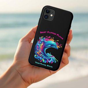 Colourful Dolphin Splash Case-Mate iPhone Case