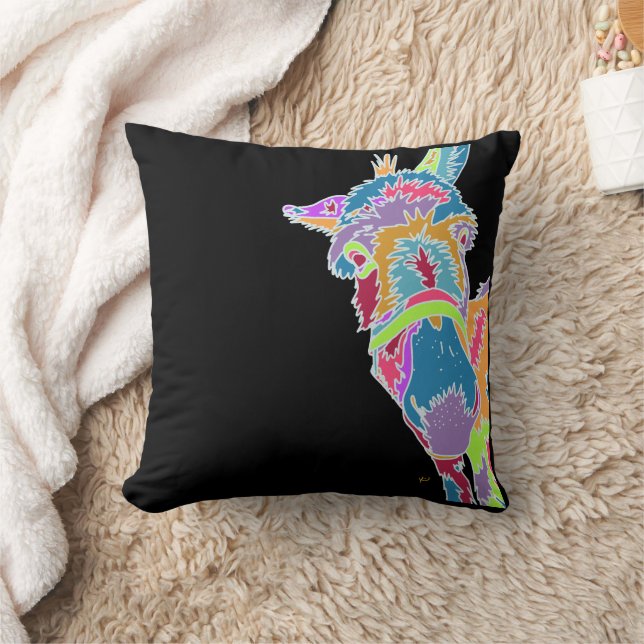 Colourful Donkey Cushion (Blanket)