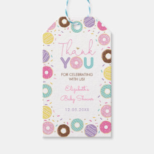 Colourful Donut Doughnut Sprinkles Thank You Gift Tags