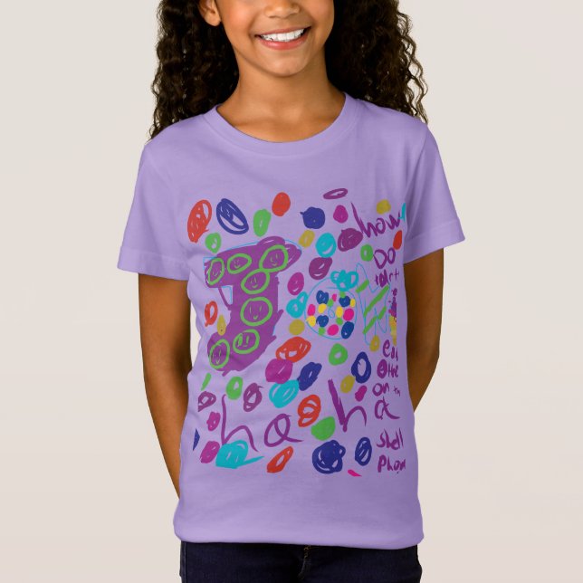 Colourful Doodle Chaos for Kids T-Shirt (Front)