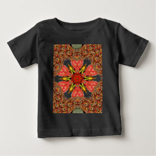 Colourful doodle flora heart seamless star.jpg baby T-Shirt