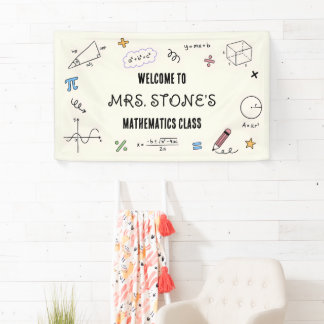 Colourful Doodle Mathematics Classroom Banner