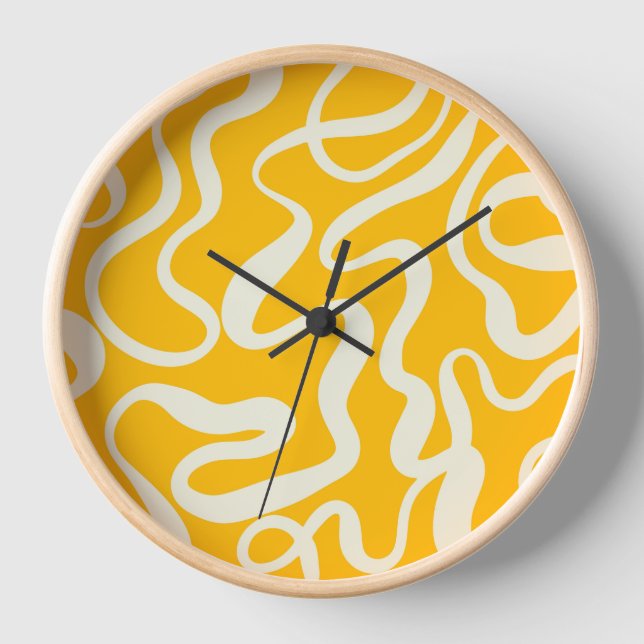 Colourful Doodle Wall Clock  (Front)