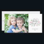 Colourful Doodles Merry Christmas Photo Holiday Card<br><div class="desc">This bright and colourful photo holiday card features our illustrated holiday foliage doodles and says "Merry Christmas" in a modern brush script. Comes with a matching pattern on the reverse for an extra special card. This design is part of a collection.</div>