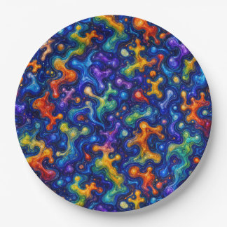 Colourful Doodles Paper Plate