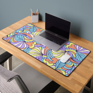 Colourful Doodles Pattern Desk Mat