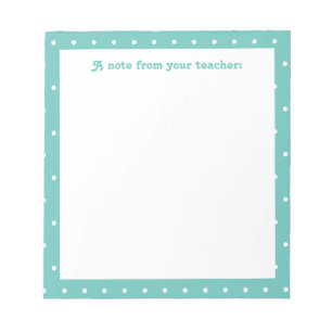 Colourful Dot Pattern Note From The Teacher