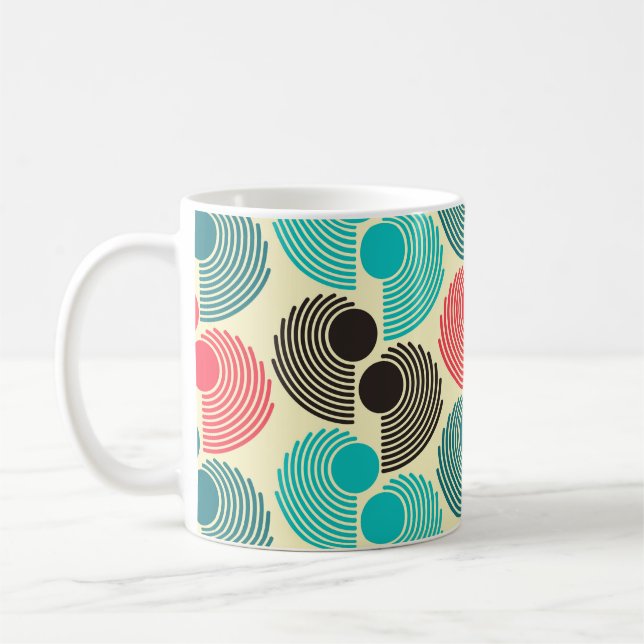 Colourful dots: abstract seamless pattern. coffee mug (Left)