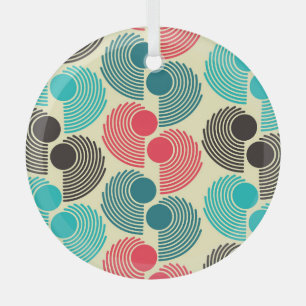 Colourful dots: abstract seamless pattern. glass tree decoration