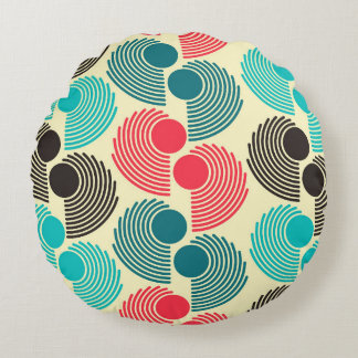 Colourful dots: abstract seamless pattern. round cushion