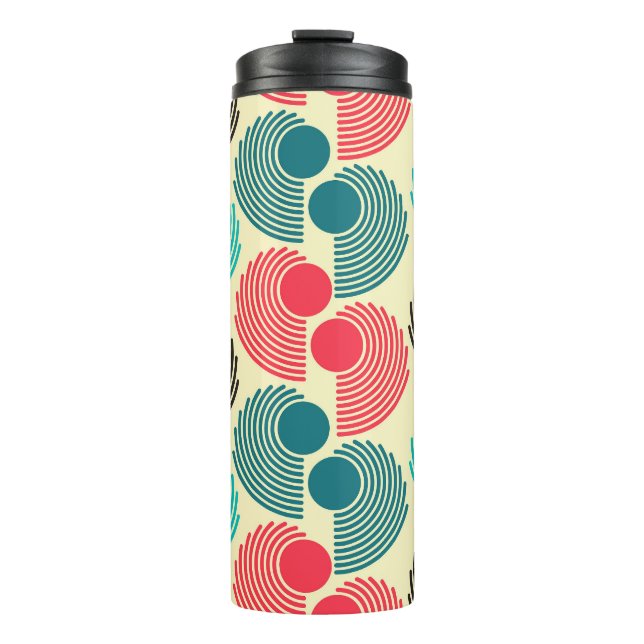 Colourful dots: abstract seamless pattern. thermal tumbler (Front)