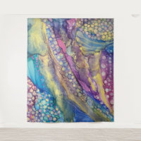 Colourful Dots Alcohol Ink Liquid Abstract Art