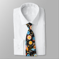 Colourful dots and abstract shapes pattern