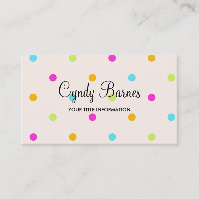 Colourful Dots Business Card (Front)
