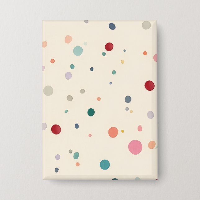 Colourful Dots Buttons – Available in Rectangular  (Front)