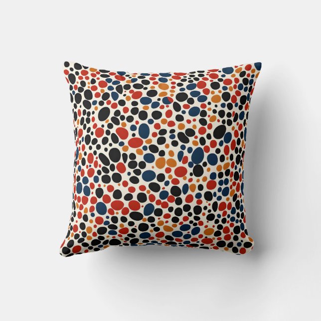 Colourful dots design  cushion (Back)