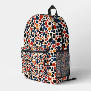 Colourful dots design printed backpack