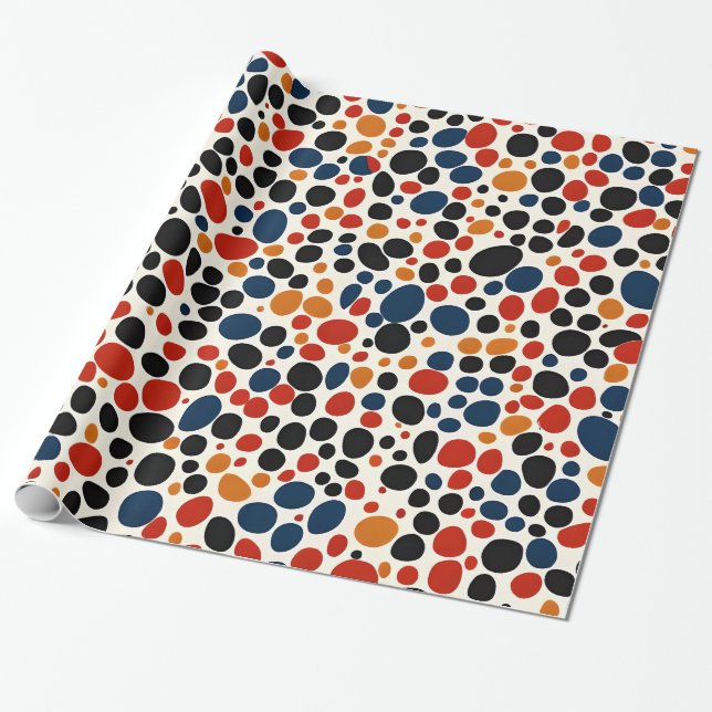 Colourful dots design  wrapping paper (Unrolled)