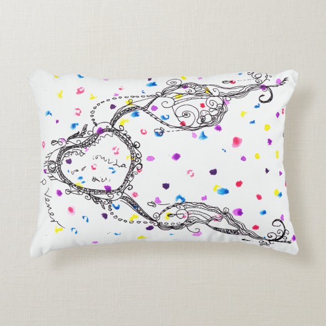 Colourful Dots Fantasy Necklace Decorative Cushion (Front)