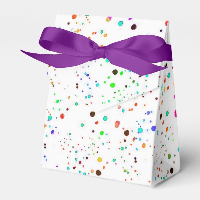 Colourful dots  favour box (Front Side)