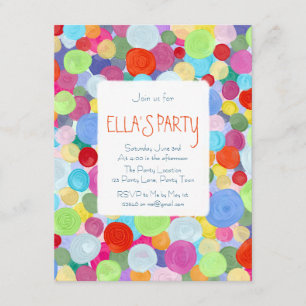 Colourful dots invitation
