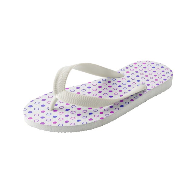 Colourful Dots Kid's Jandals (Angled)