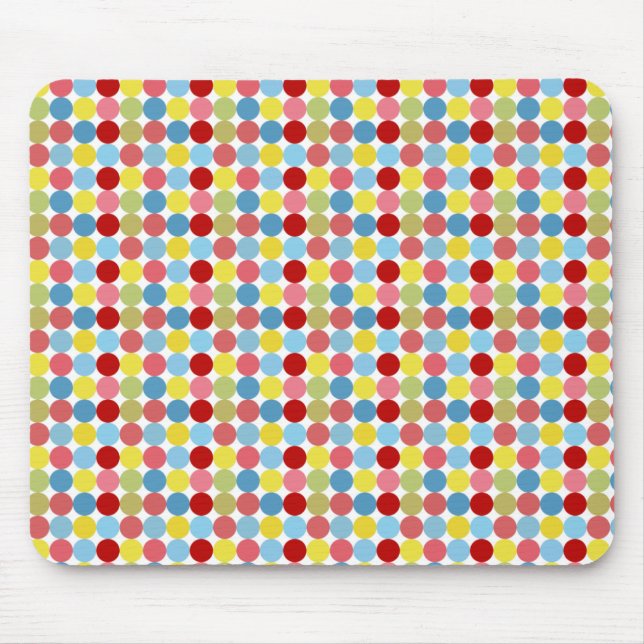 Colourful Dots Mouse Pad (Front)