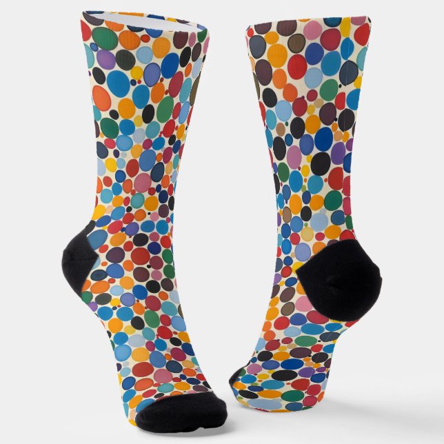 Colourful Dots Pattern Socks (Angled)