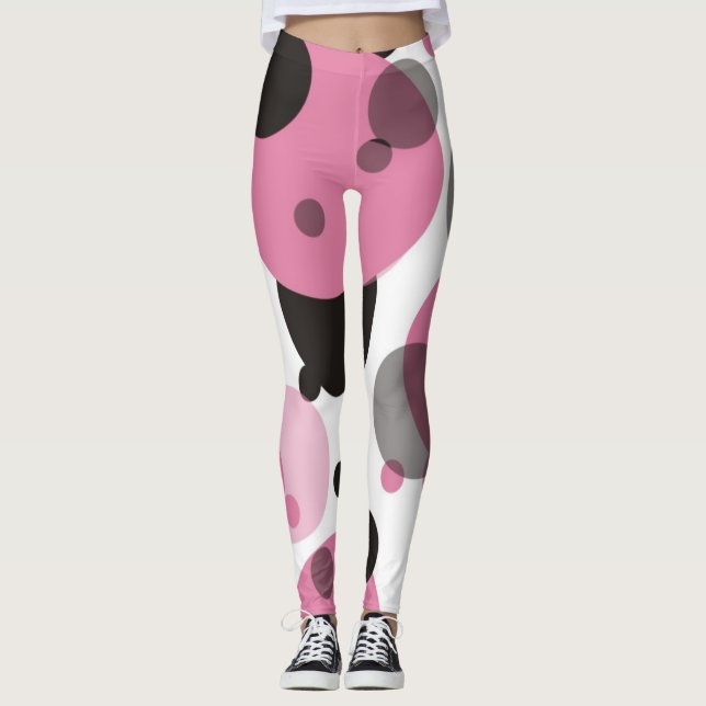 Colourful Dots Patterns Leggings (Front)