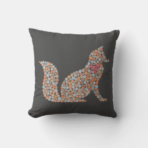 Colourful Dotted Fox Cushion