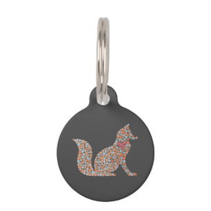 Colourful Dotted Fox Pet Tag