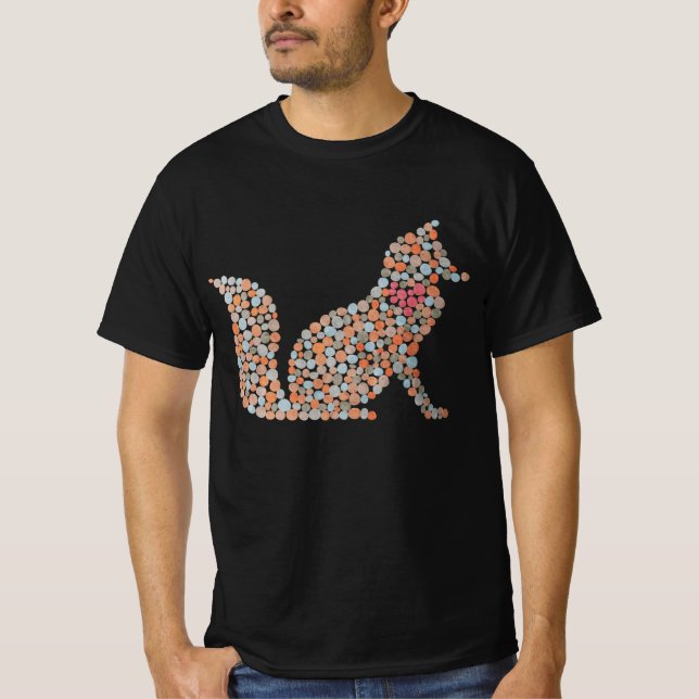 Colourful Dotted Fox T-Shirt (Front)