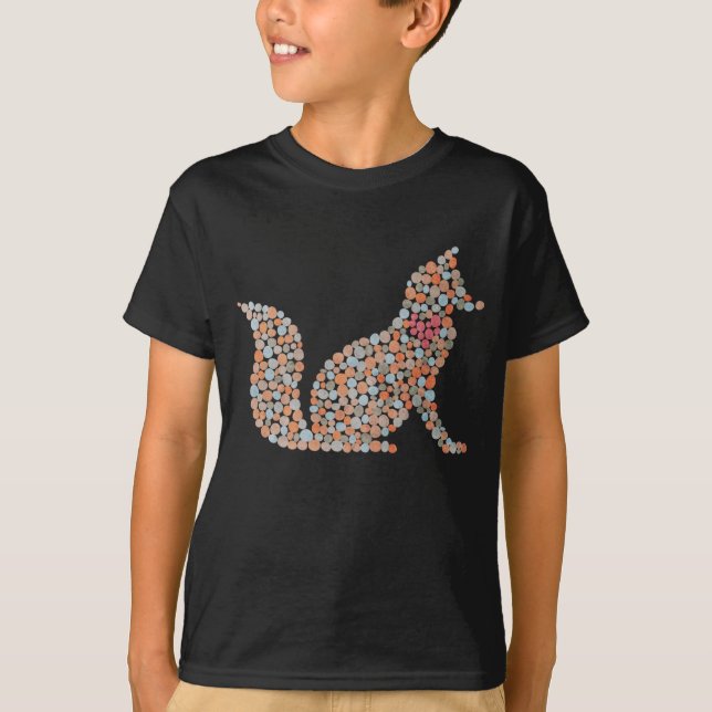Colourful Dotted Fox T-Shirt (Front)