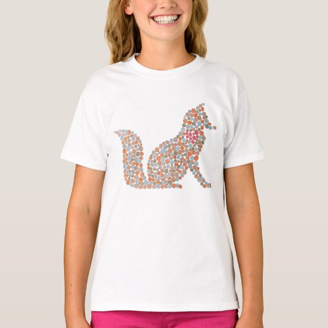 Colourful Dotted Fox T-Shirt (Front)