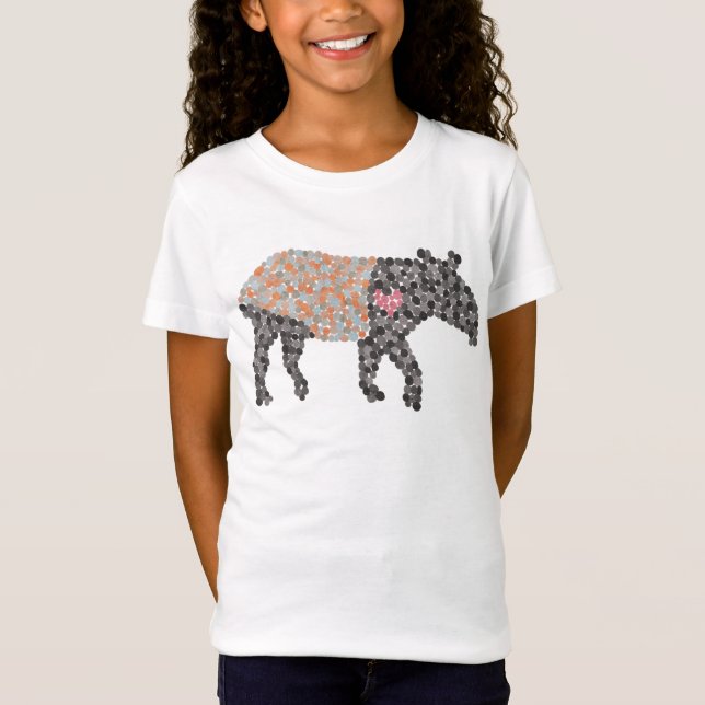 Colourful Dotted Malayan Tapir T-Shirt (Front)