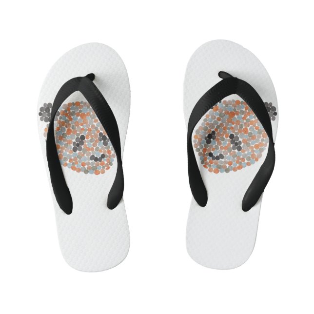 Colourful Dotted Panda Bear Kid's Jandals (Footbed)