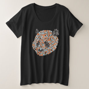 Colourful Dotted Panda Bear Plus Size T-Shirt