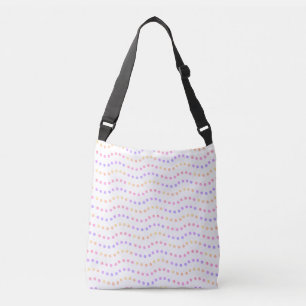 Colourful Dotted Wavy Lines Crossbody Bag