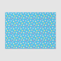 Colourful Dotty Pattern on Bright Blue
