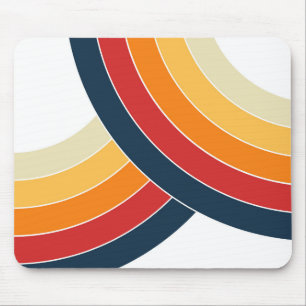 Colourful double arches in retro style mouse pad