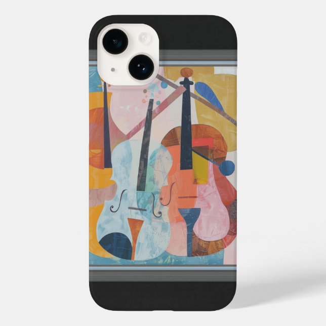 Colourful Double Bass Abstract Case-Mate iPhone Case (Back)