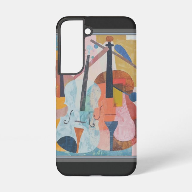 Colourful Double Bass Abstract Samsung Galaxy S22 Case (Back)