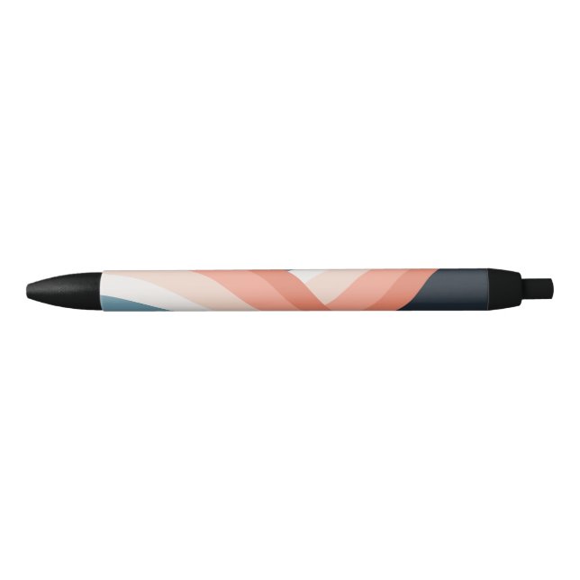 Colourful double retro style rainbow black ink pen (Front)