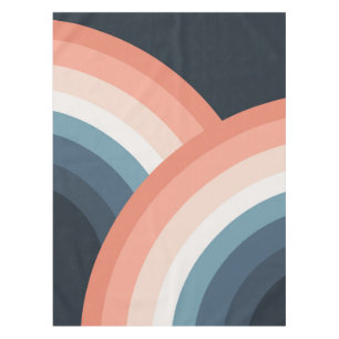 Colourful double retro style rainbow tablecloth