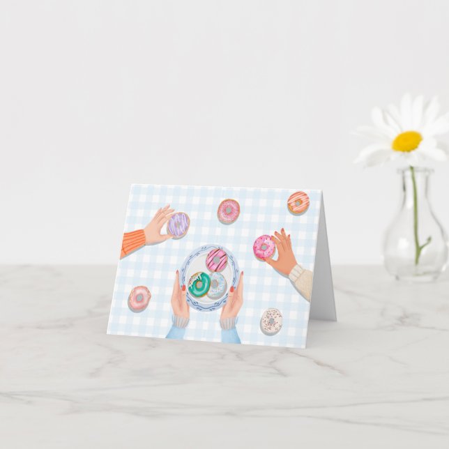 Colourful Doughnut Party  Card (Small Plant)