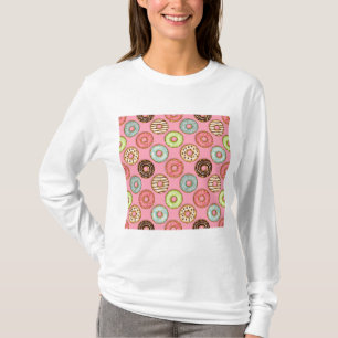 Colourful Doughnut Pattern Cute Sweet Treats T-Shirt