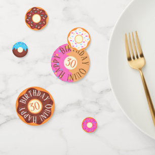 Colourful Doughnut Personalised Party Confetti